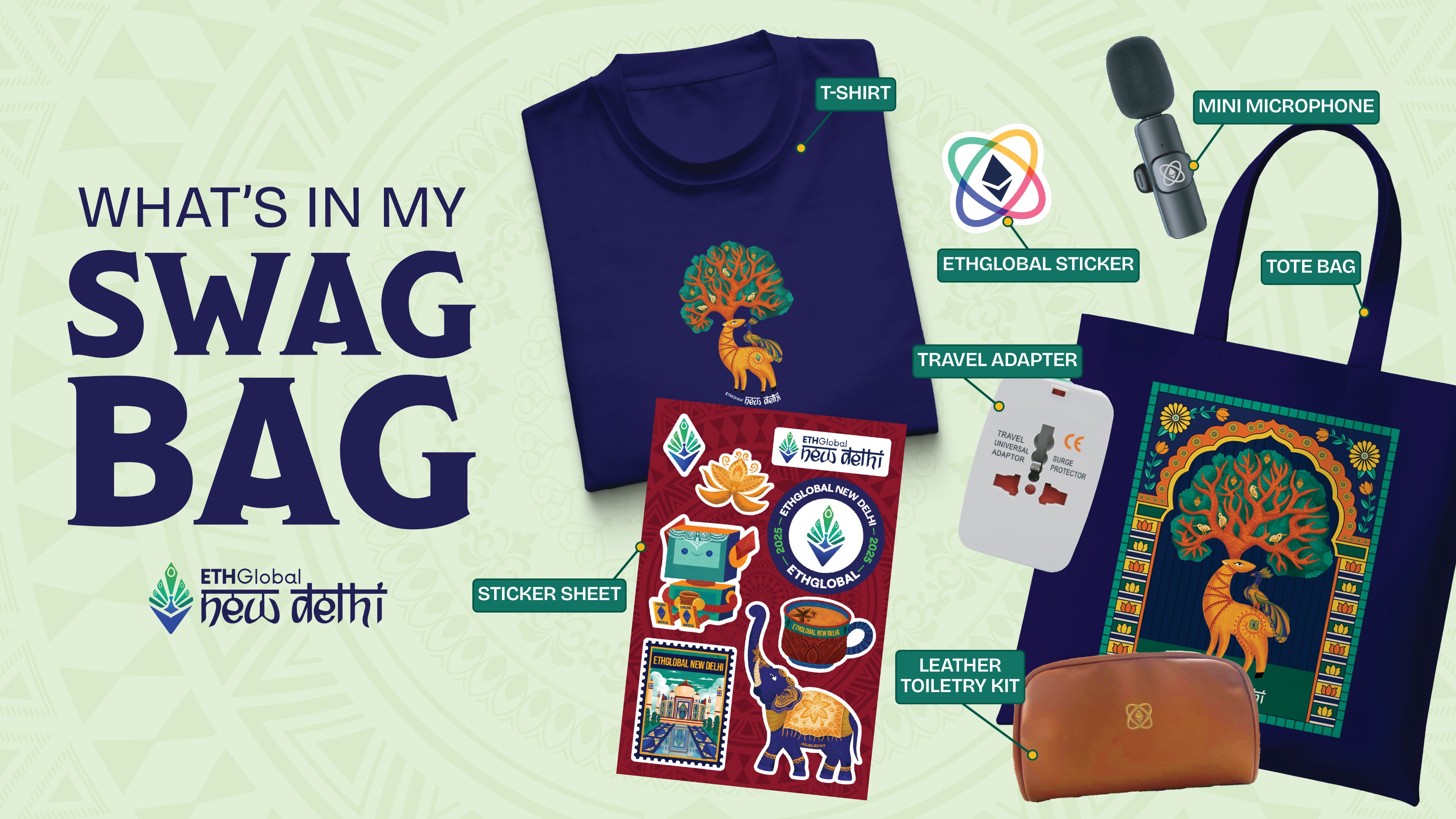 ETHGlobal New Delhi swag bag