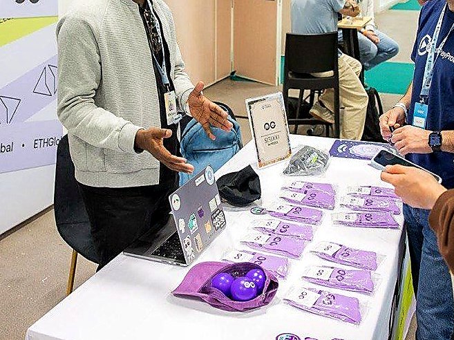 OG branded socks at ETHGlobal